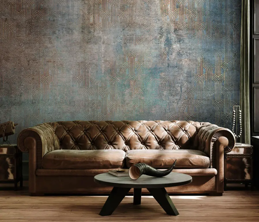 wall murals Arched pattern on grunge wall u73973