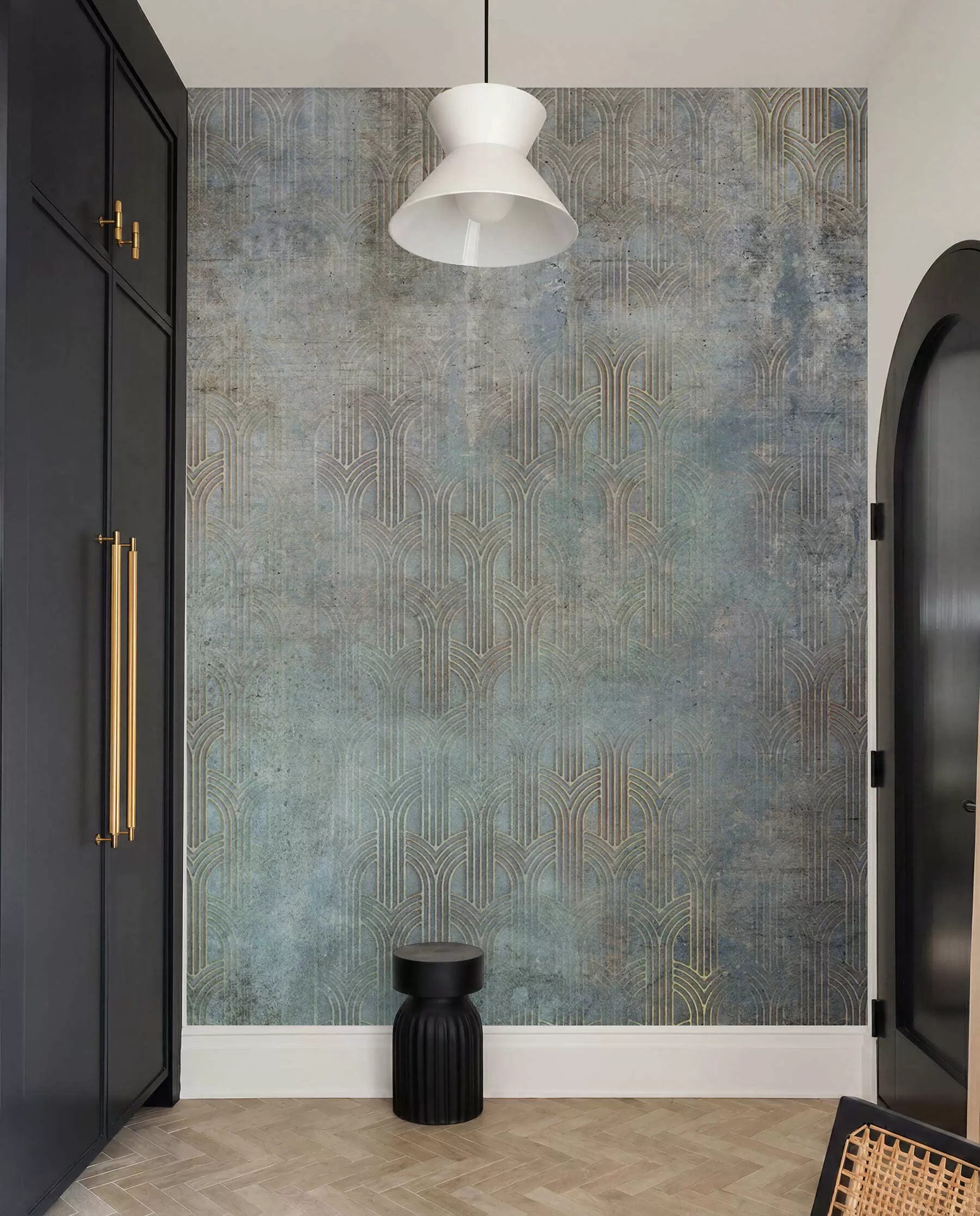 wall murals Arched pattern on grunge wall u73973