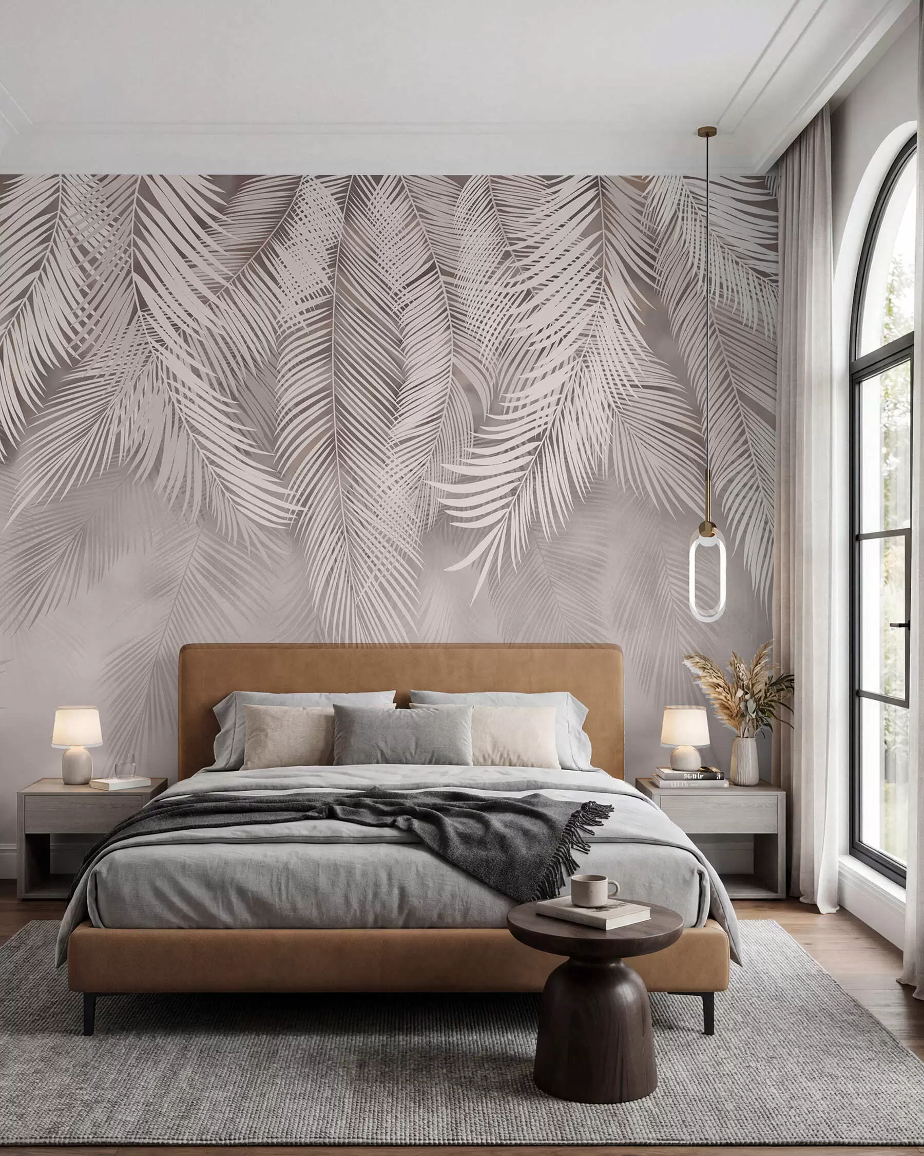 wall murals Delicate drooping leaves u48556v5