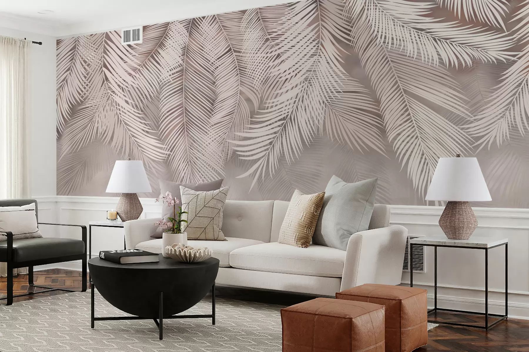 wall murals Delicate drooping leaves u48556v5