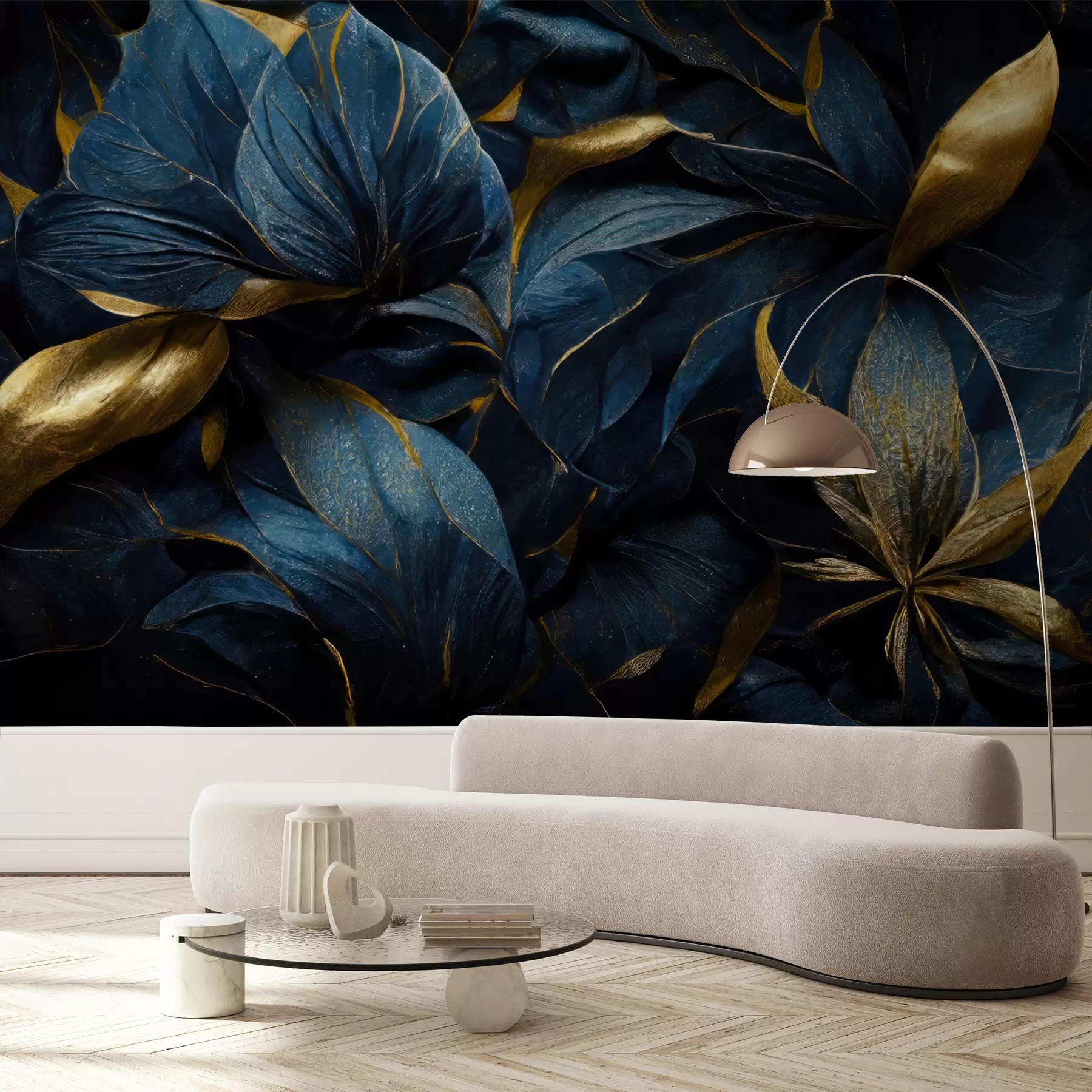 wall murals Blue royal flowers u74140