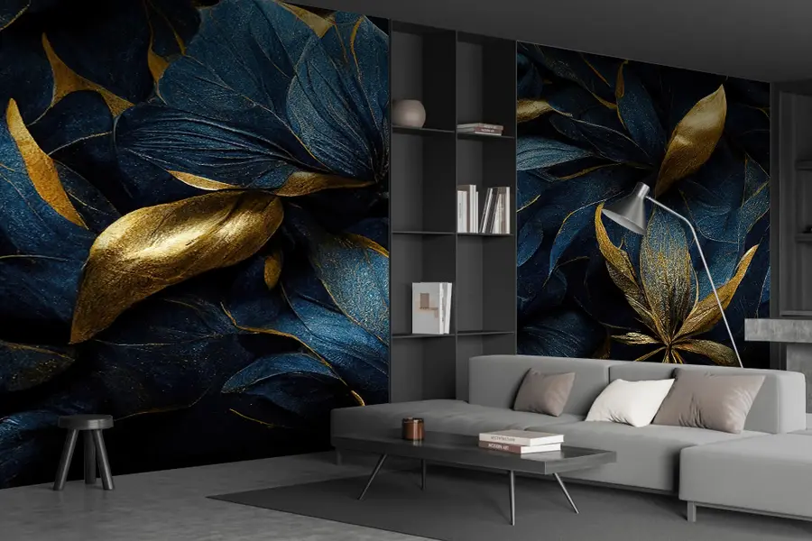 wall murals Blue royal flowers u74140