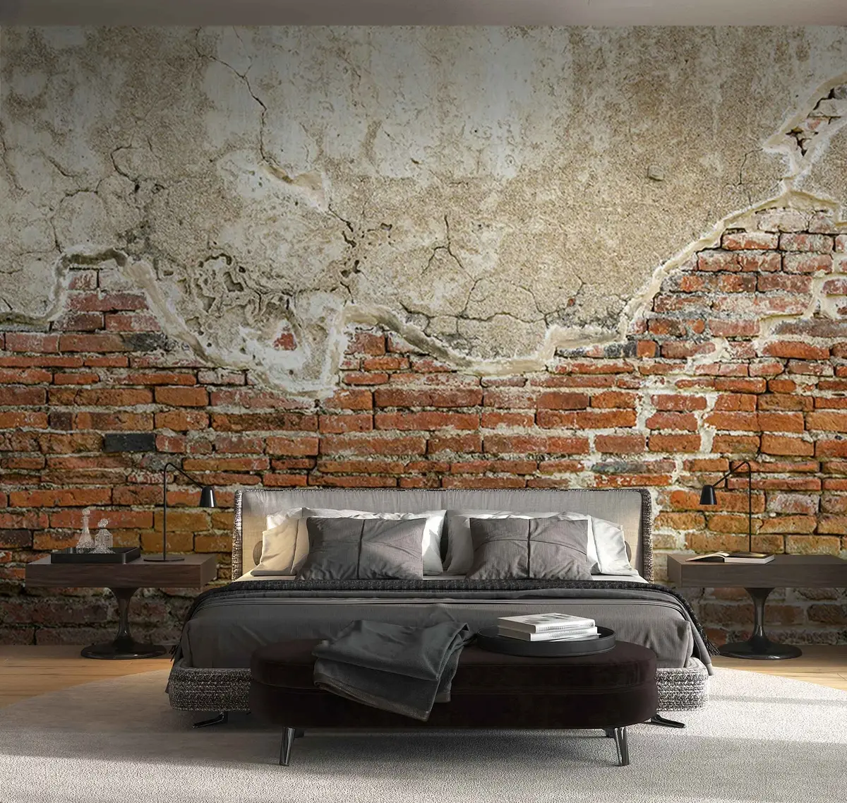 wall murals Brick Italian courtyard u74256