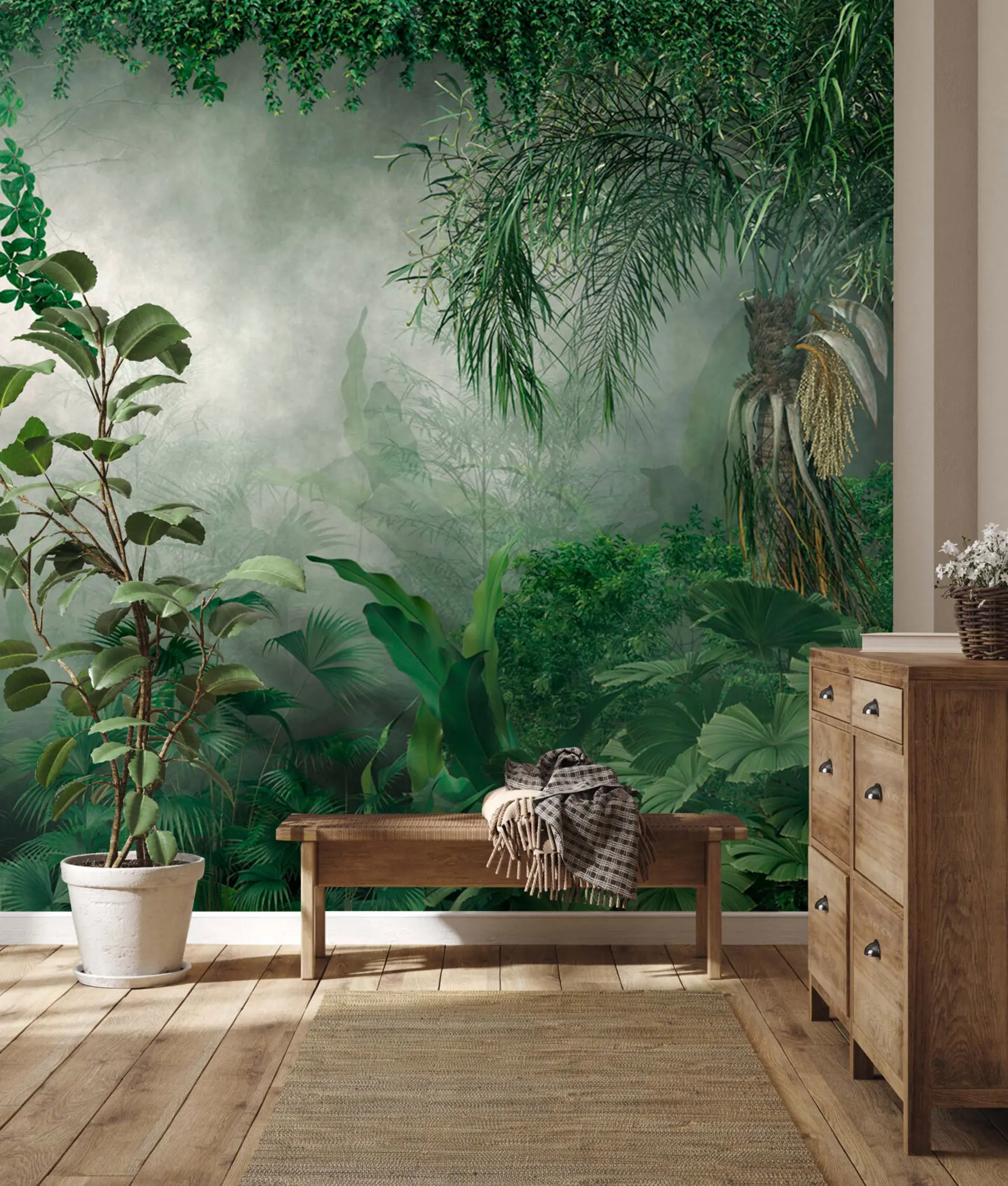 wall murals Mysterious jungle u74409