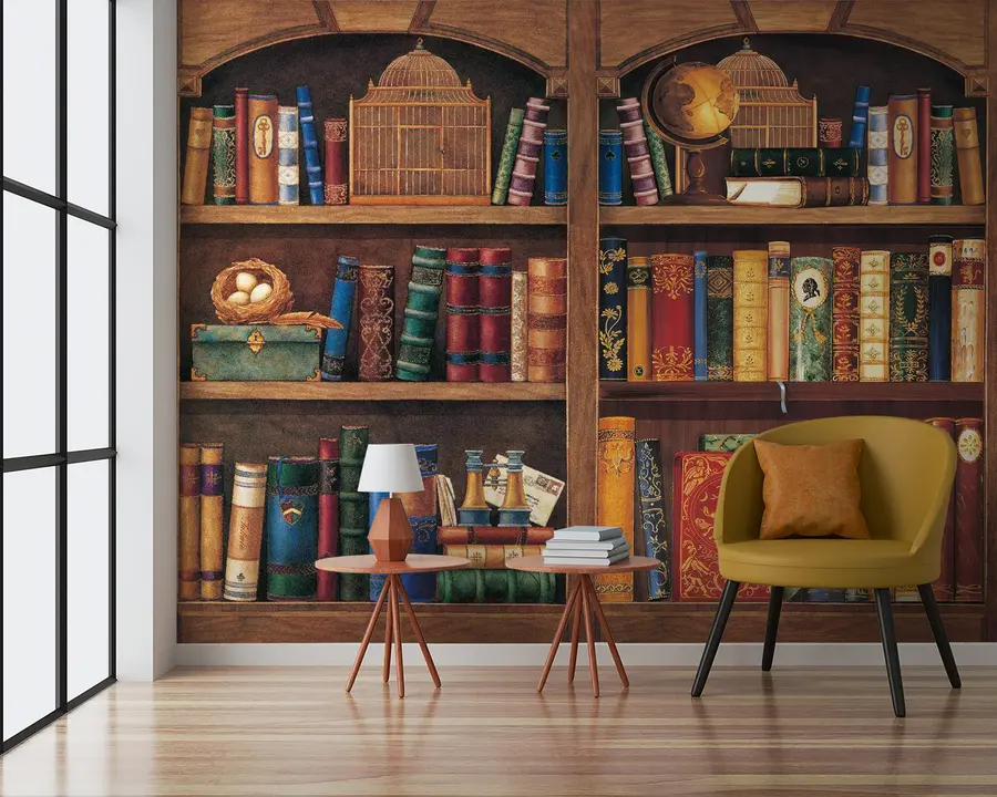 wall murals Shelf, bookcase and furniture u02813