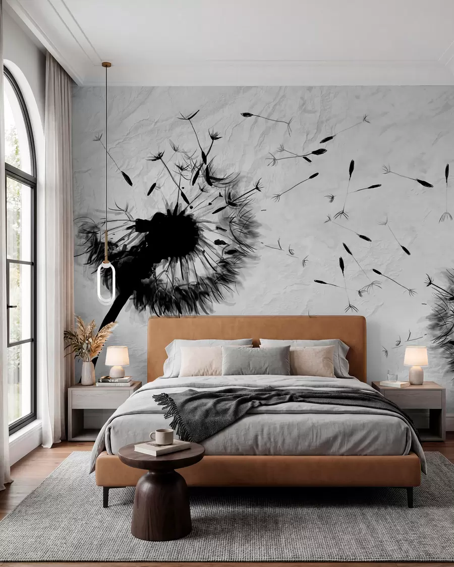 wall murals Flower, plant and eyelash u06731