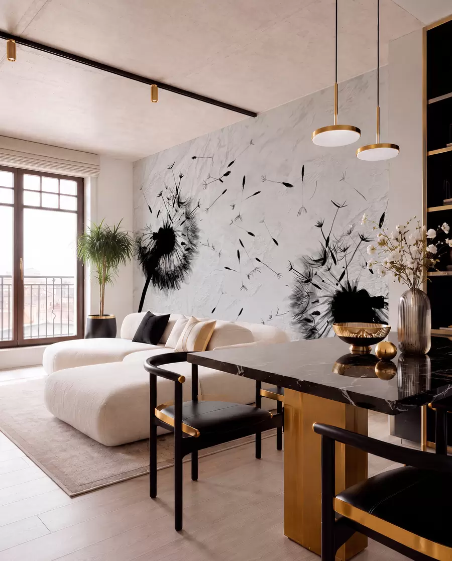 wall murals Flower, plant and eyelash u06731