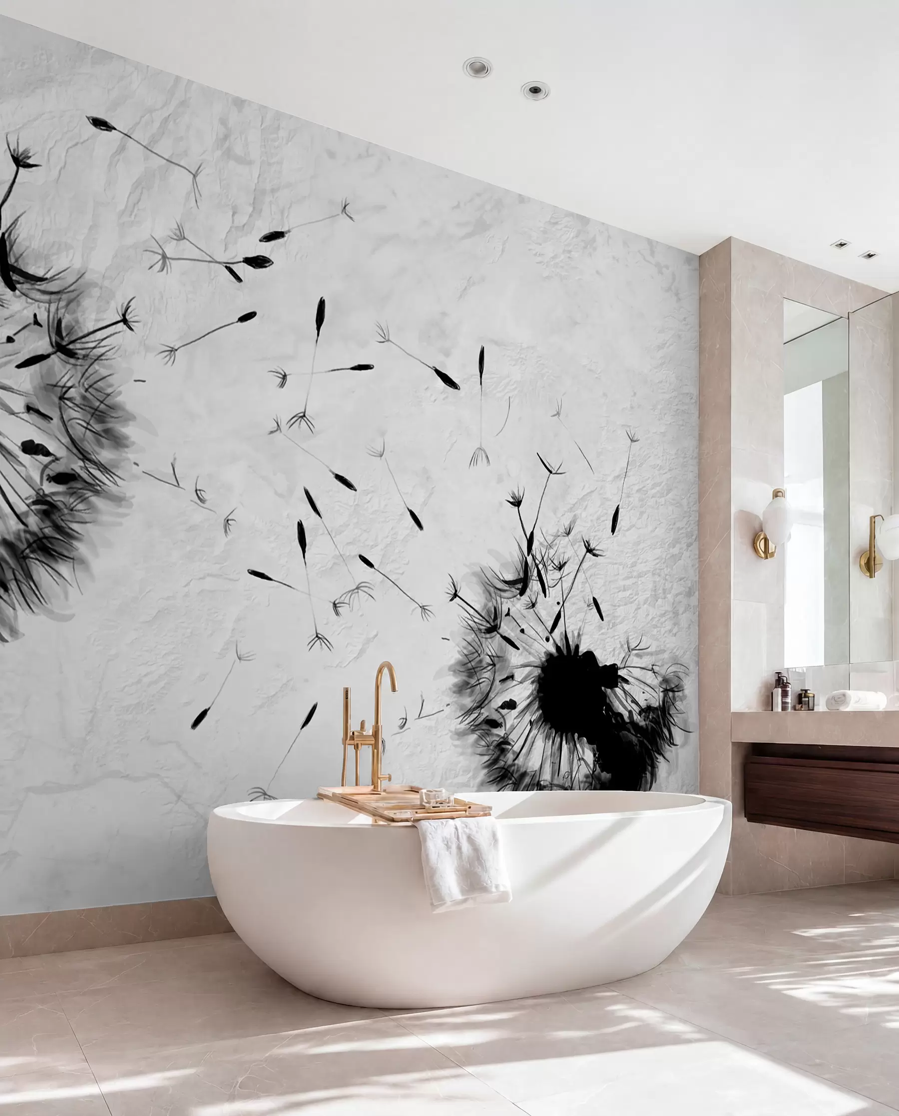 wall murals Flower, plant and eyelash u06731