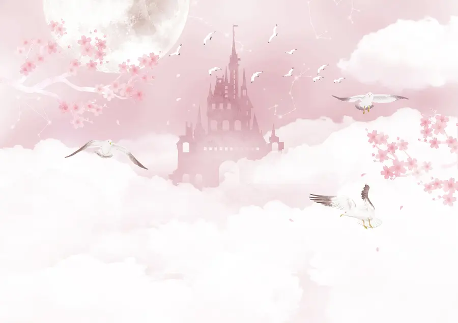 wall murals Cloud, pink and art u41232