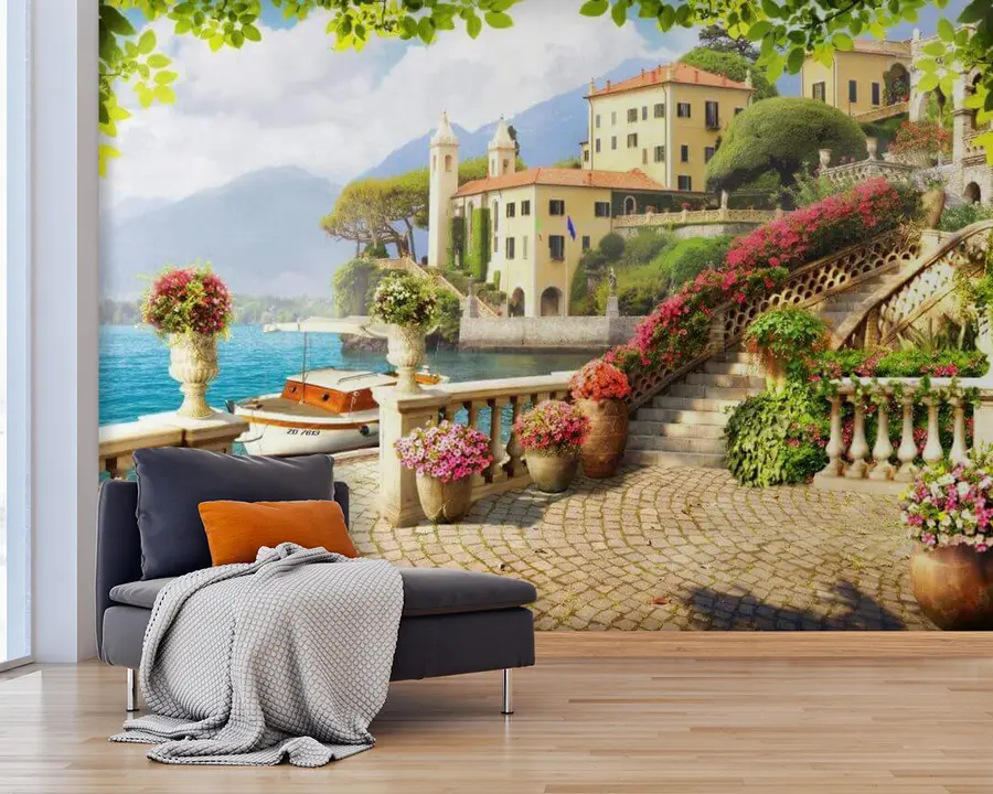 wall murals Water, flower and plant u67843
