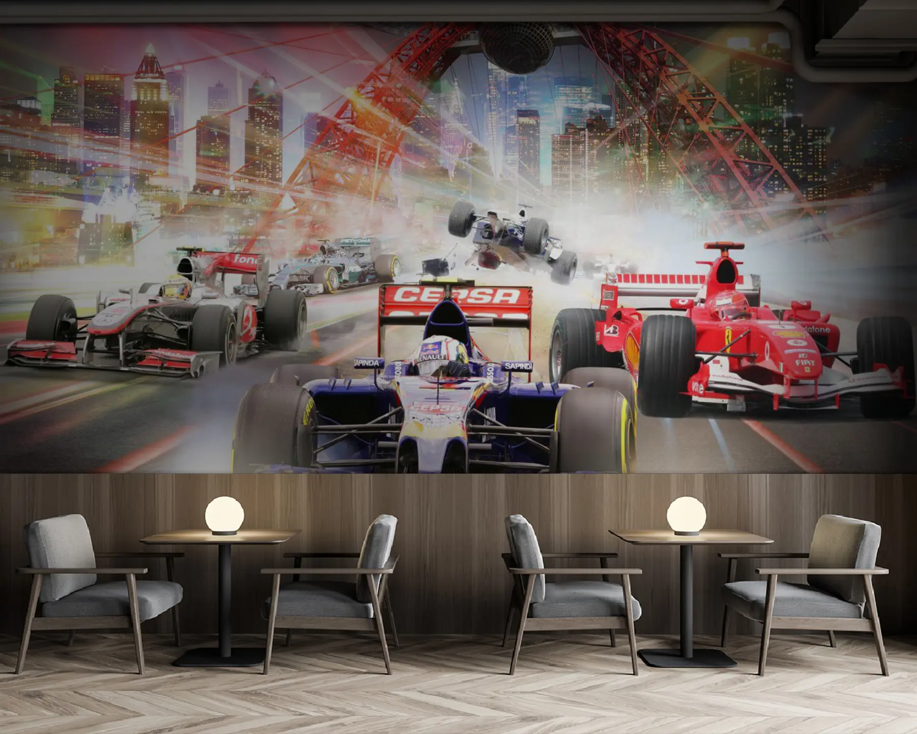 wall murals Wheel, tire and car u64439