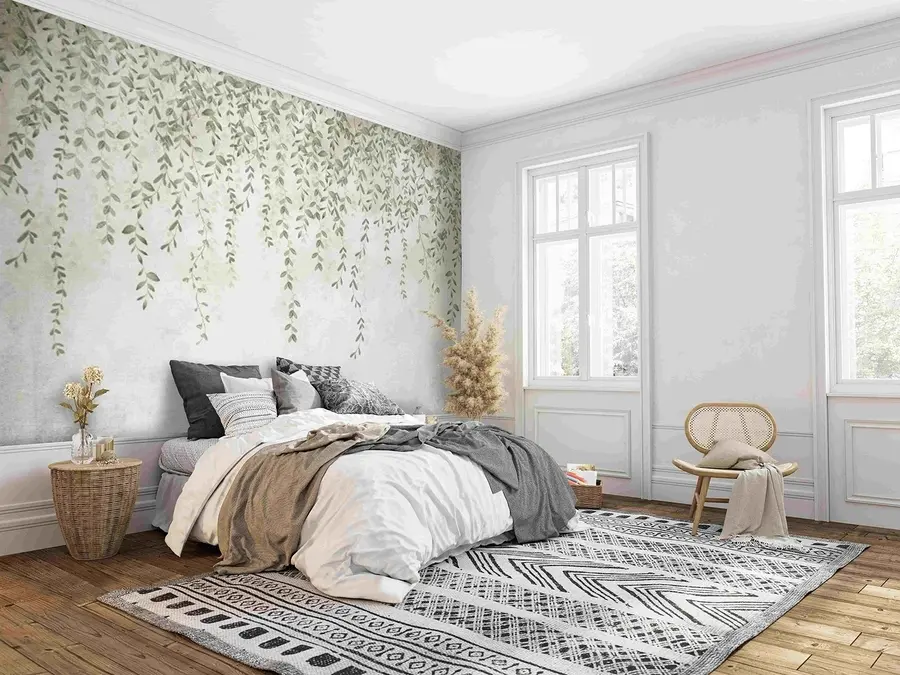 wall murals Vines with foliage u71244
