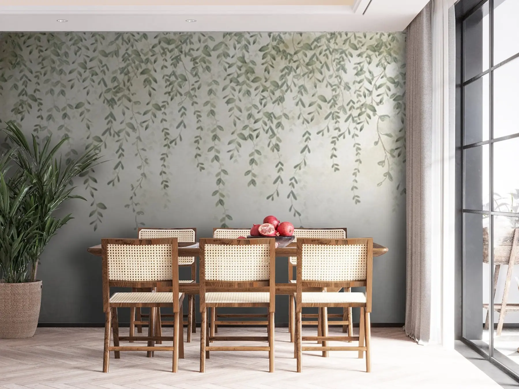 wall murals Vines with foliage u71244