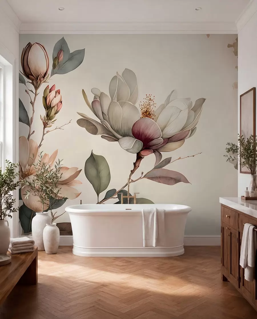 wall murals Magnolia illustration u93020