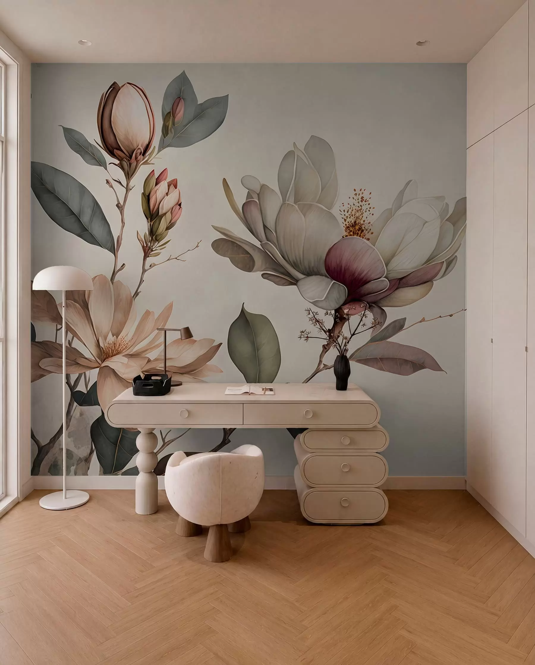 wall murals Magnolia illustration u93020