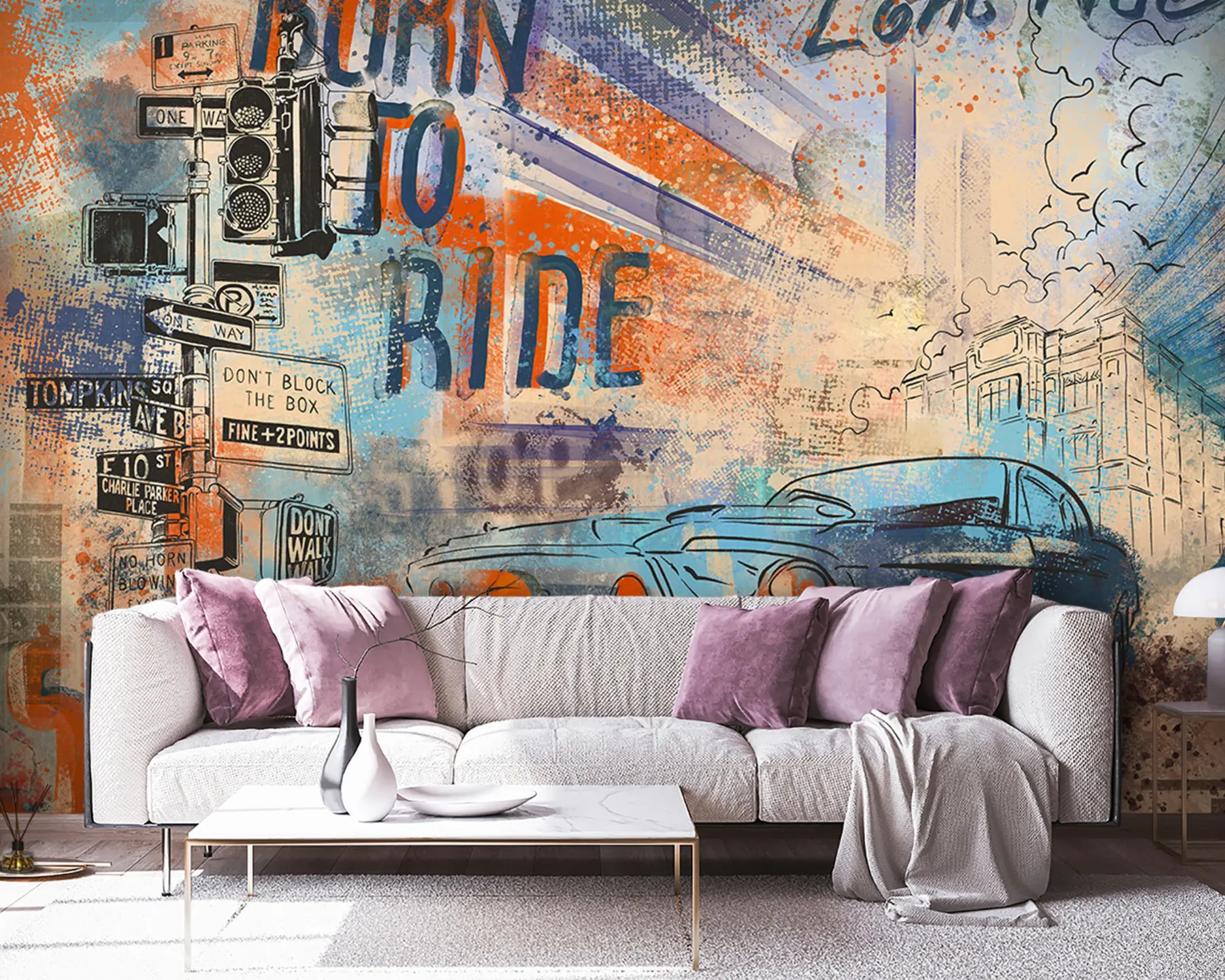 wall murals Retro car u93889