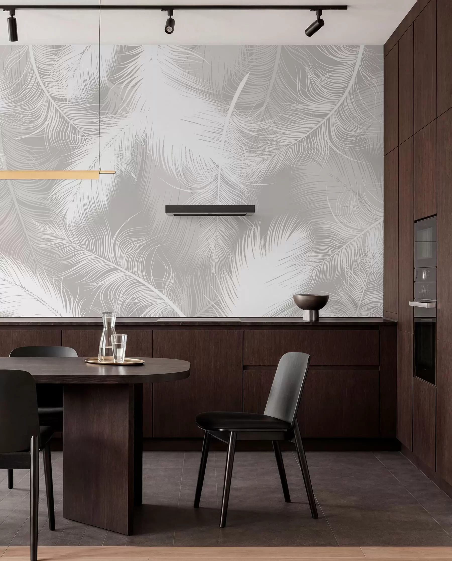 wall murals Gentle white feathers u74474