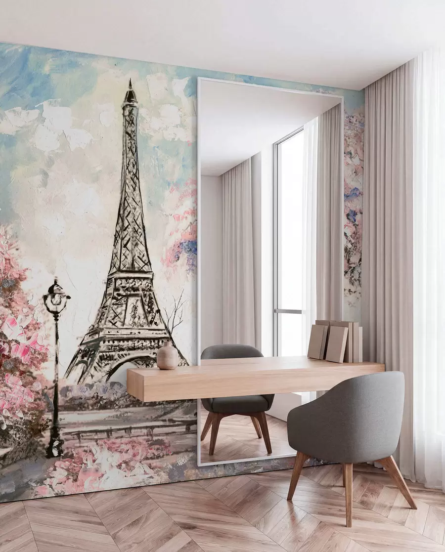 wall murals Street view of Paris u74631