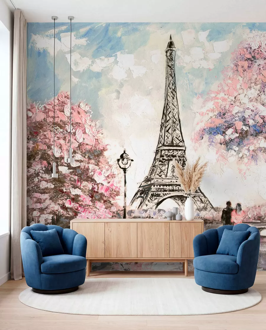 wall murals Street view of Paris u74631