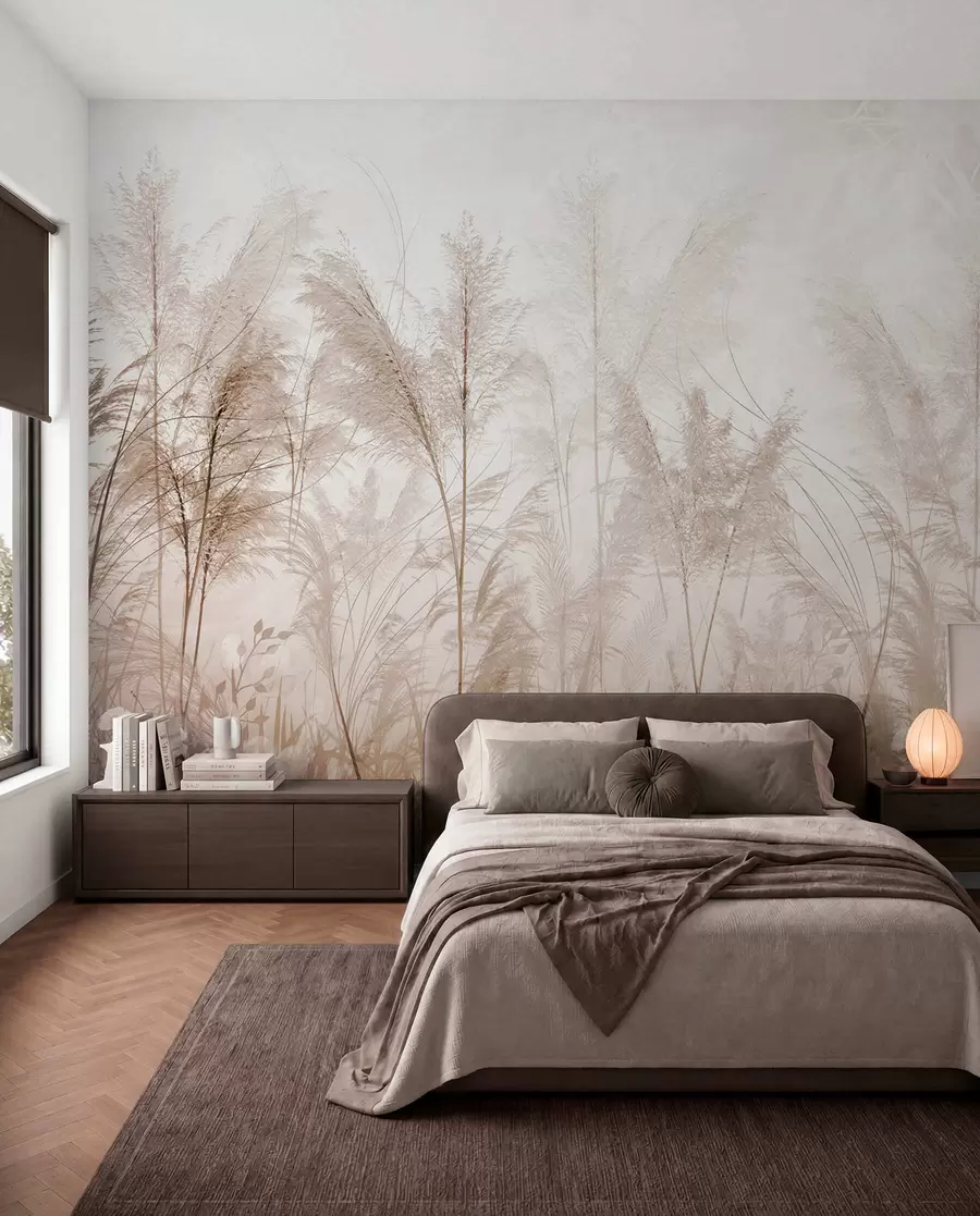 wall murals High plants in pastel colors u93903