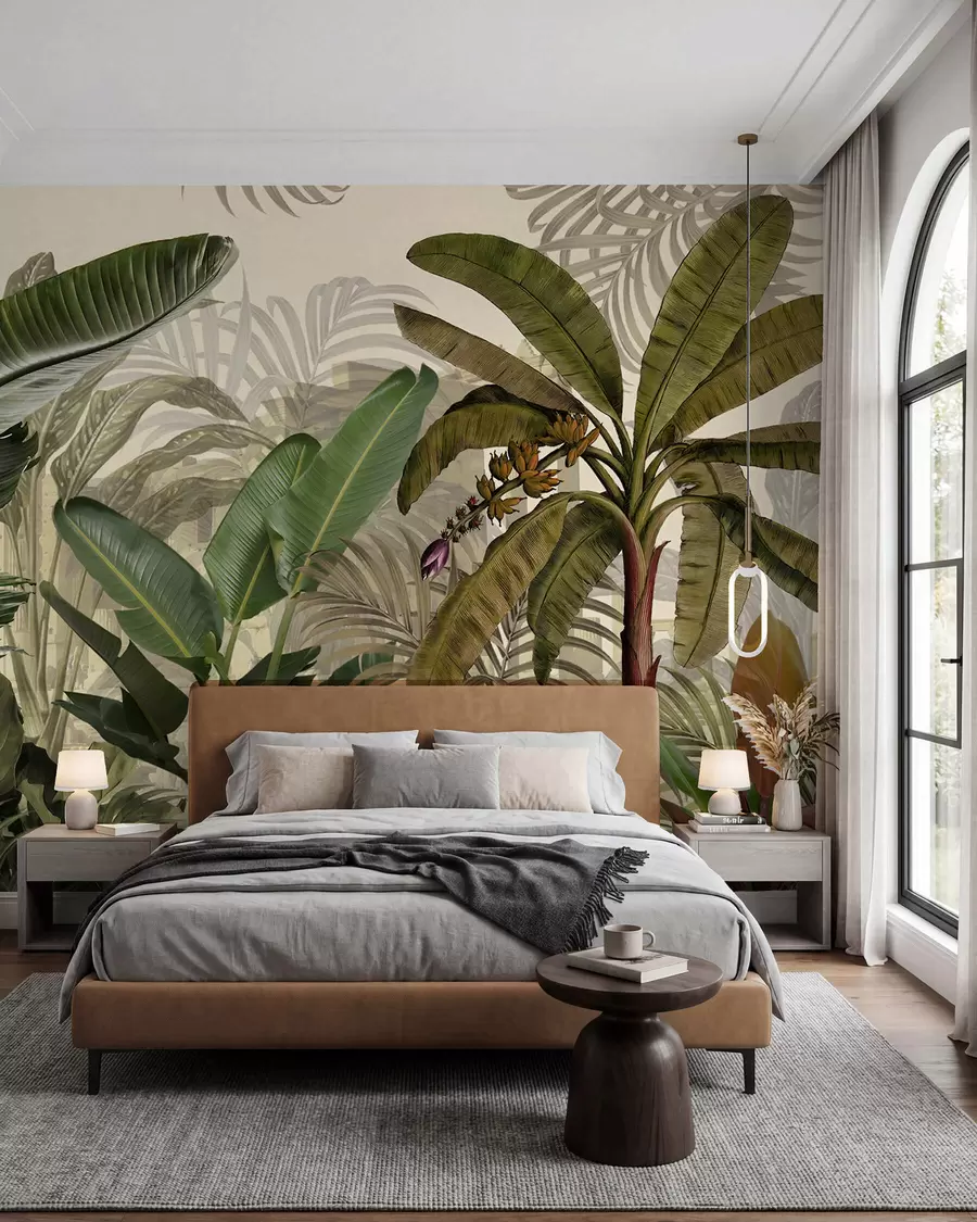 wall murals Tropical jungle and leaves u74748