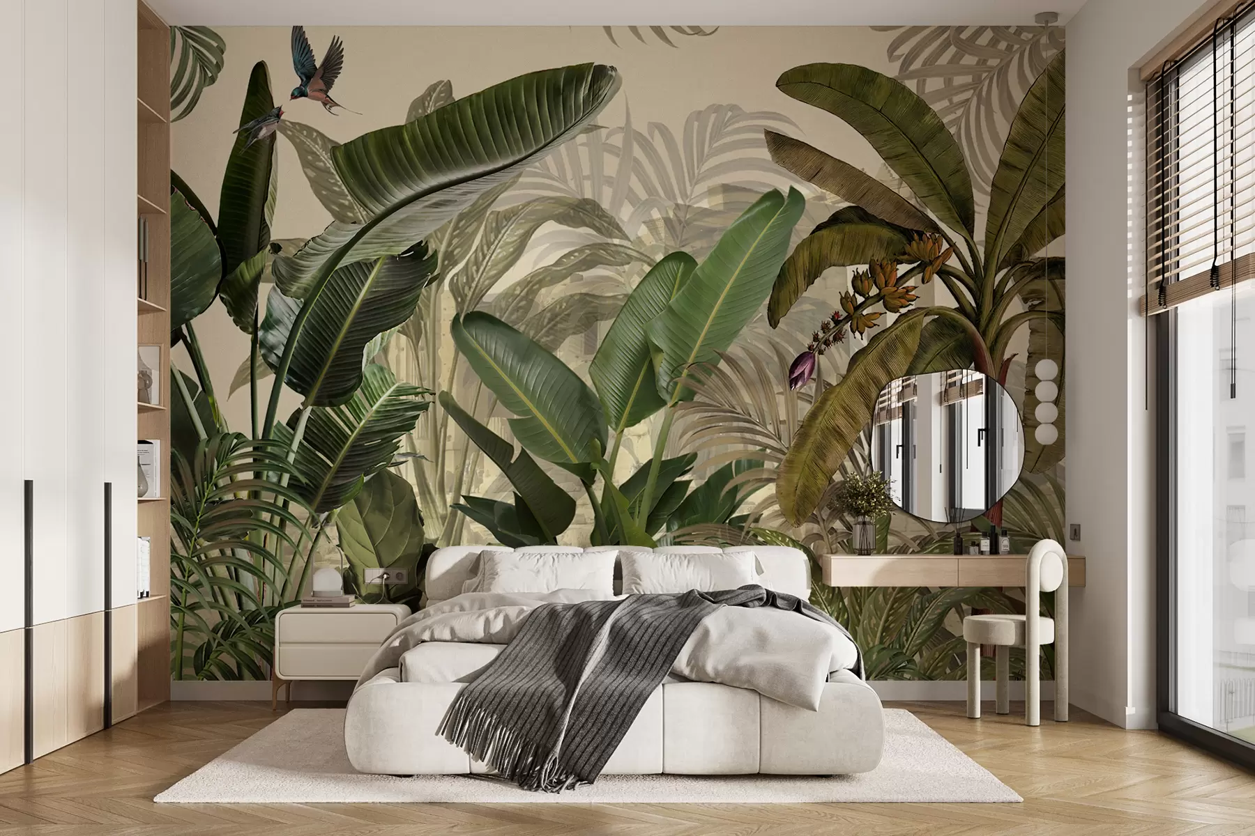 wall murals Tropical jungle and leaves u74748