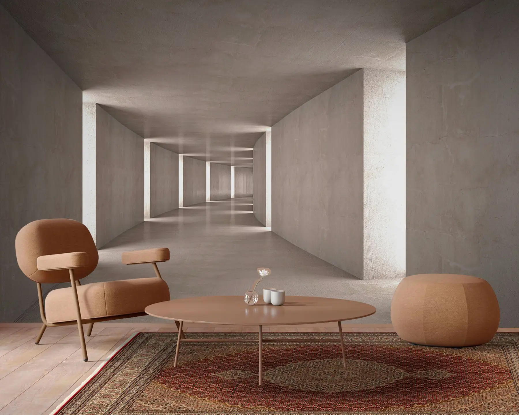 wall murals Abstract tunnel u75401