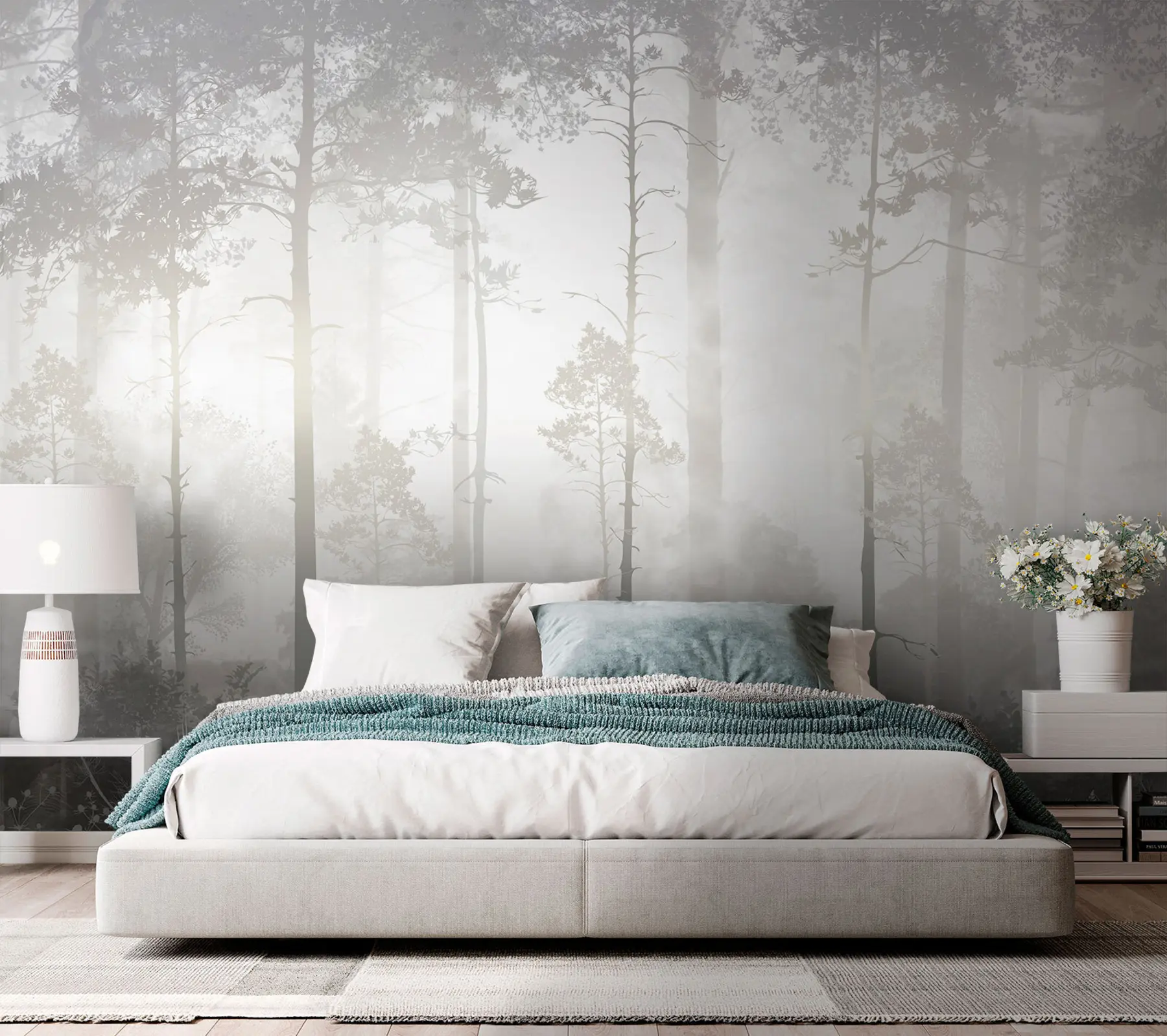 wall murals Forest in the fog u94439