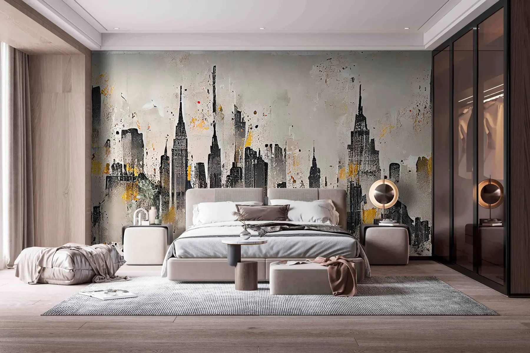 wall murals grunge city u75797