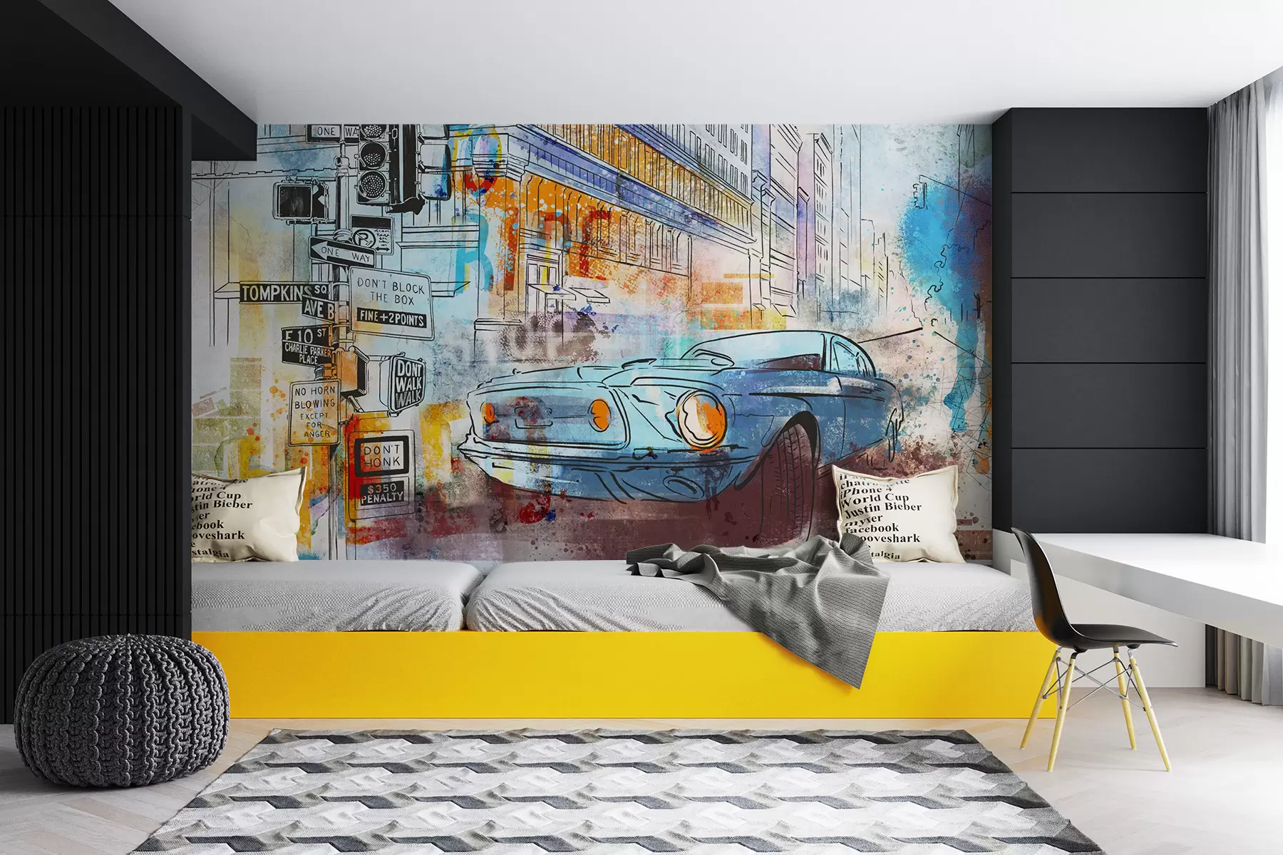 wall murals Graffiti machine u75814