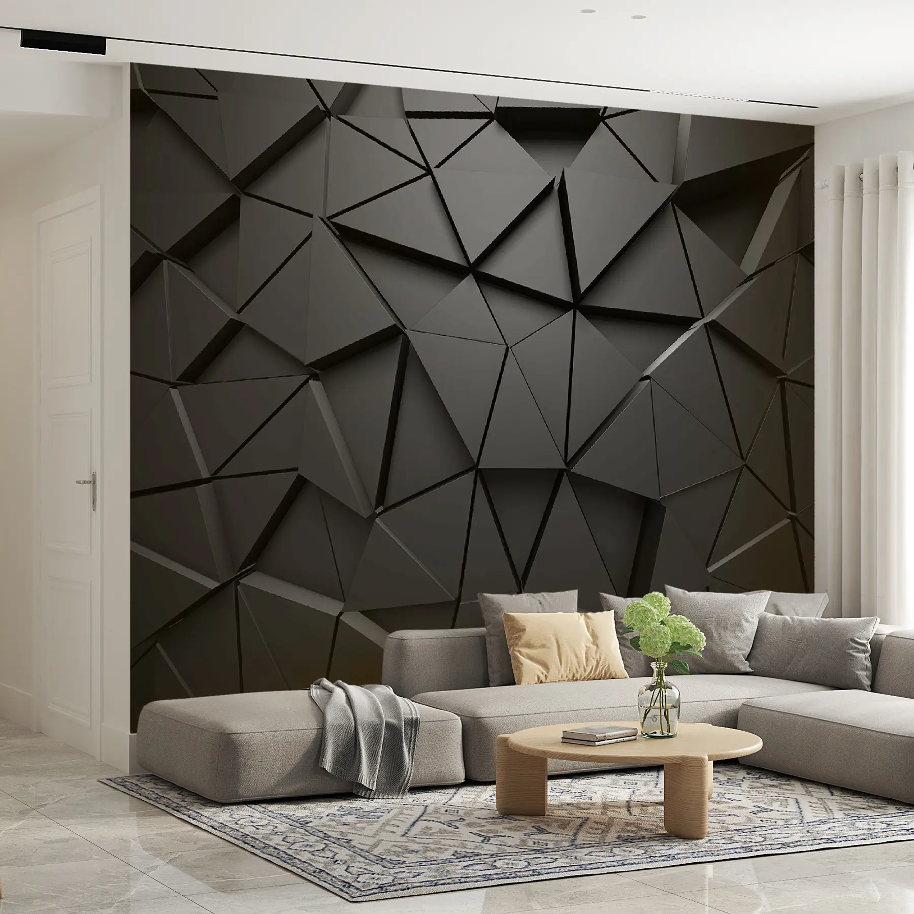 wall murals Graphite triangles u03062