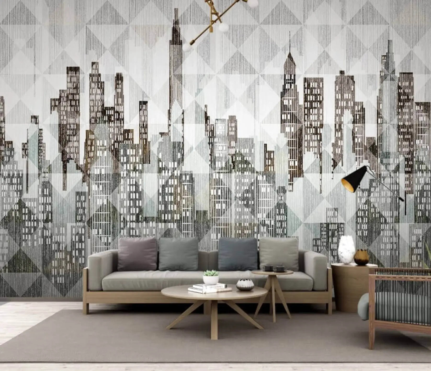 wall murals Art, skyscraper e font u04526
