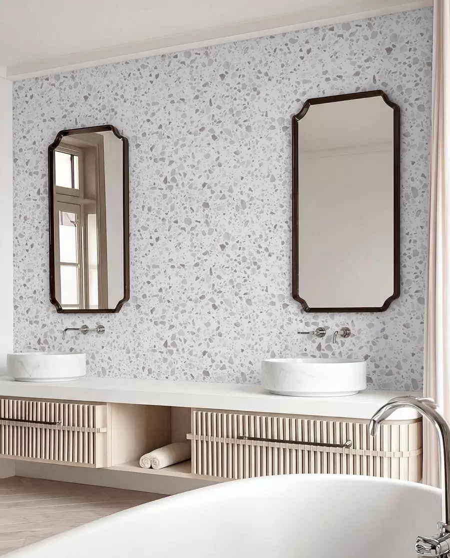 wall murals Terrazzo tiles, mosaic with natural stones, granite, marble, quartz, concrete u94304