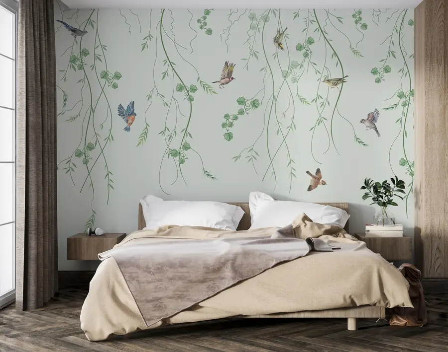 wall murals Branches with birds, Chinoiserie u94493