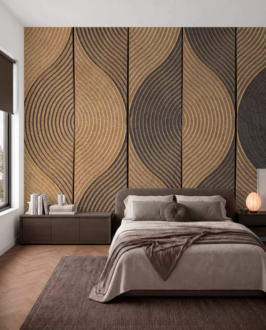wall murals Waves in an oriental style u75837