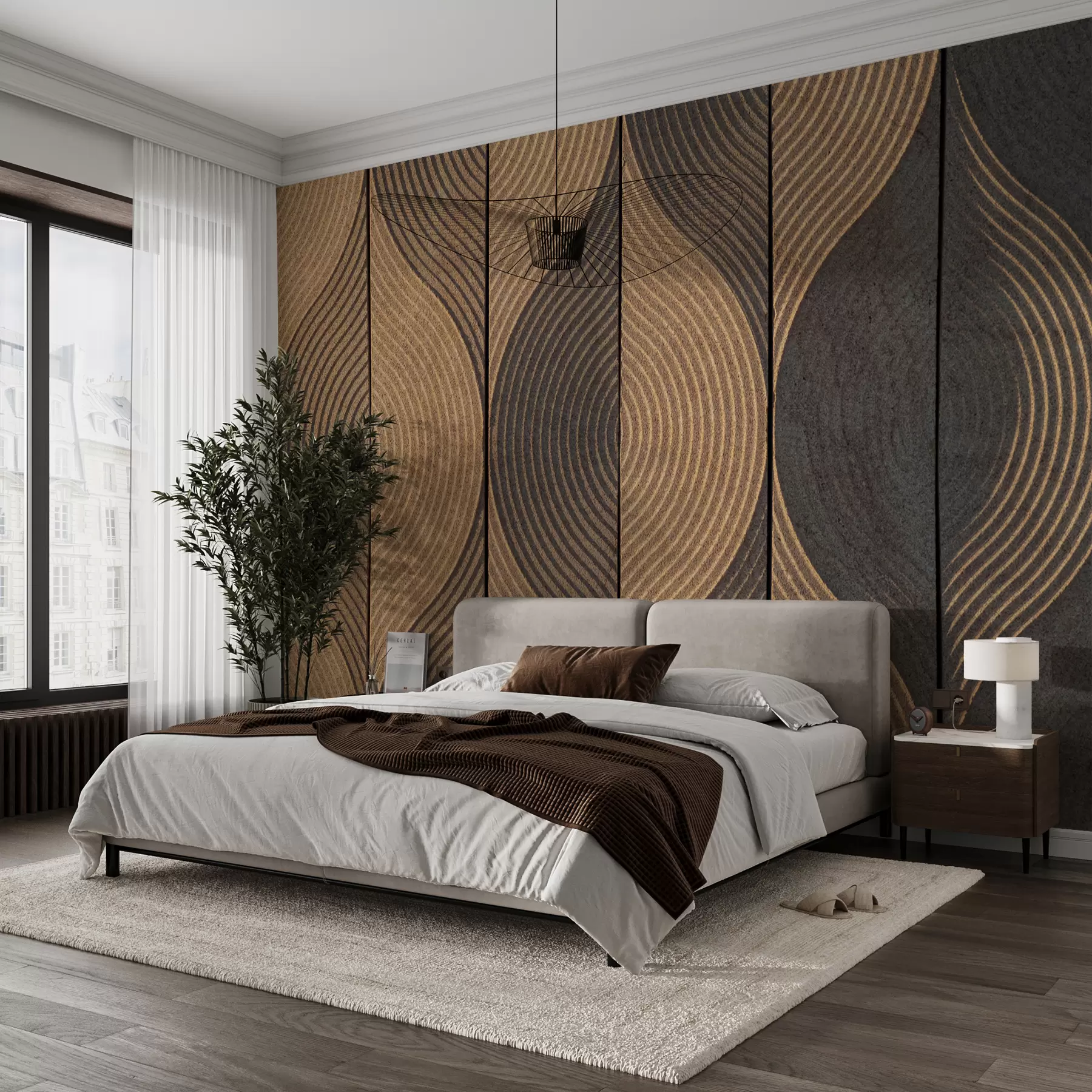 wall murals Waves in an oriental style u75837