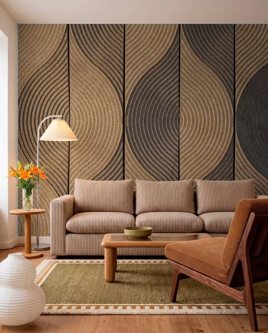 wall murals Waves in an oriental style u75837
