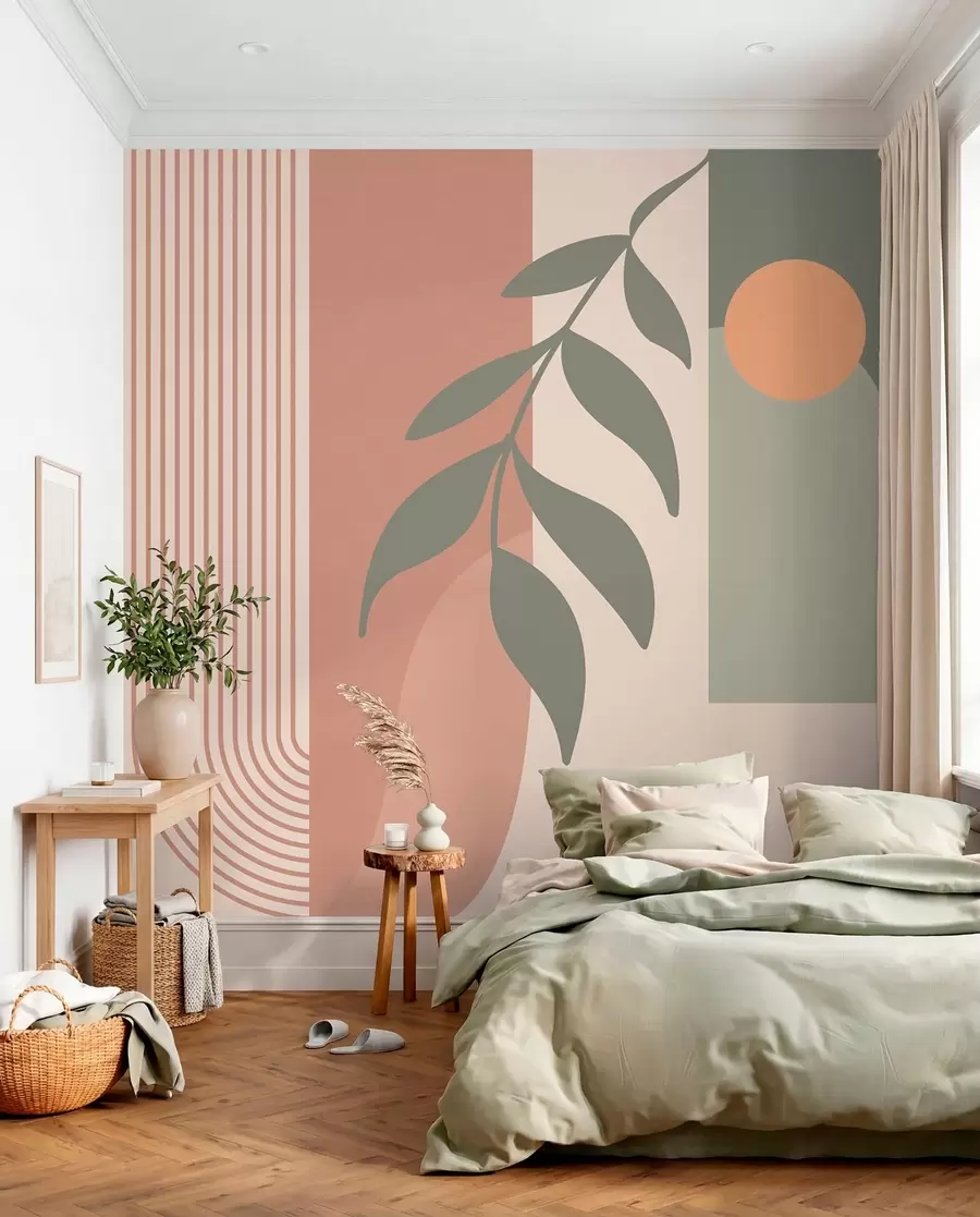 wall murals Arches and decorative elements in boho style u94153