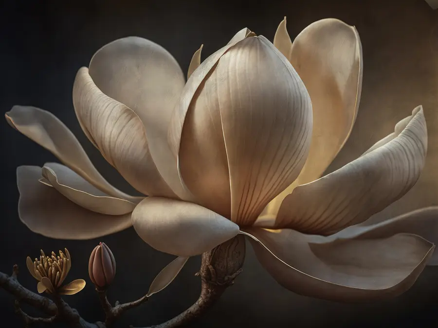 wall murals Big flower on a dark background u94507