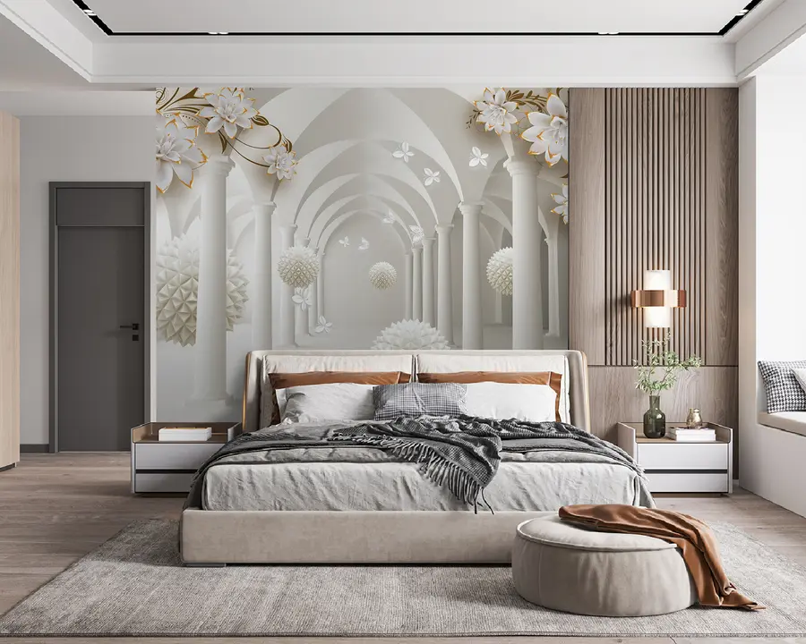 wall murals Spiky spheres in the tunnel u94966