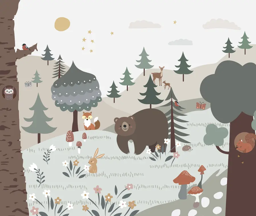 wall murals Animals in the forest u95366