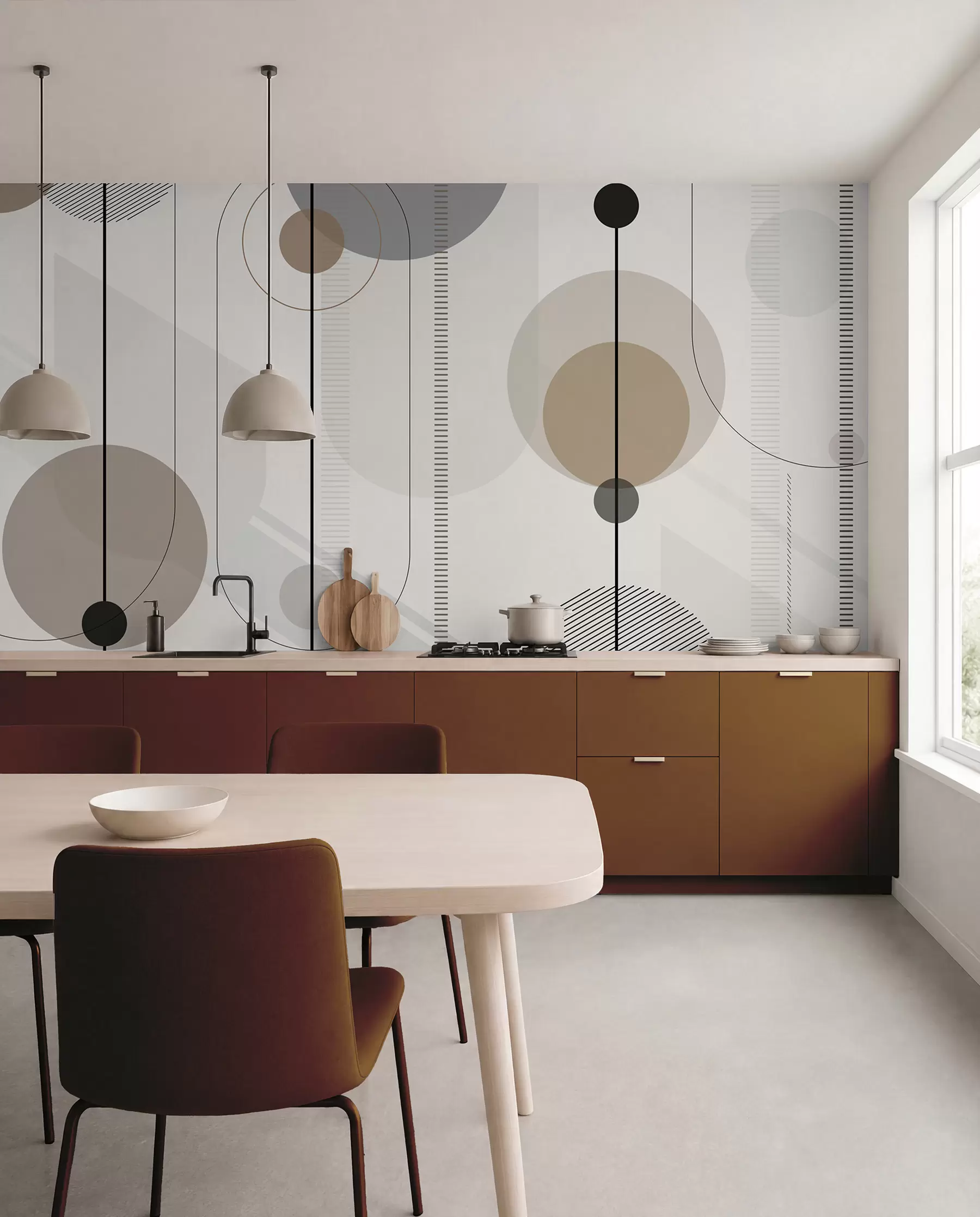 wall murals geometric abstraction u95379