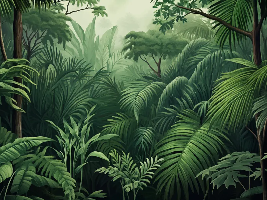 wall murals A tropical forest u95712