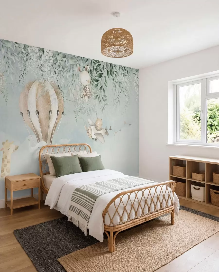 wall murals Balloon over the Garden u95429