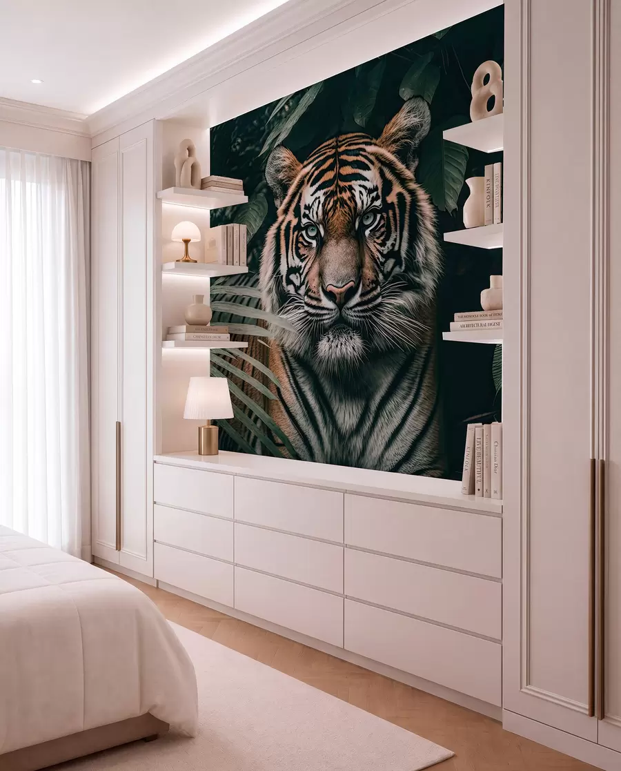 wall murals Tiger in the rainforest u95619