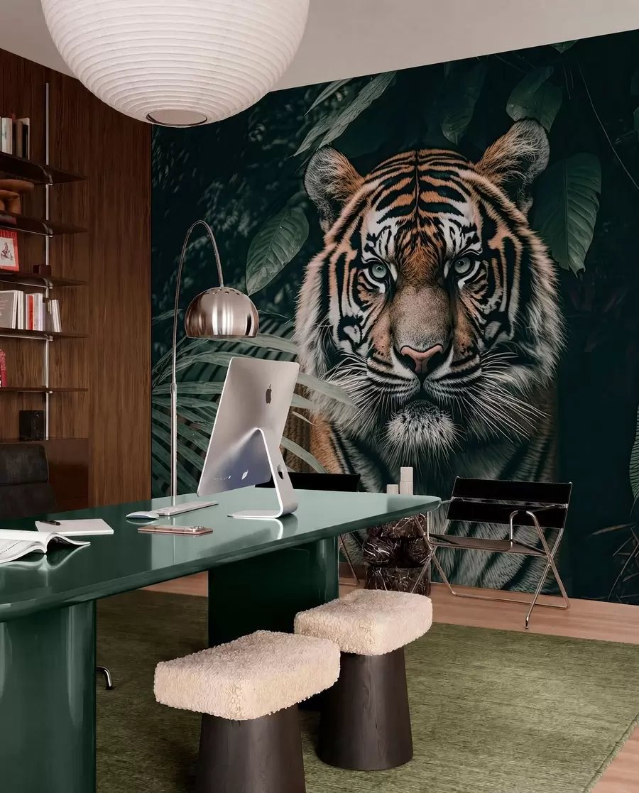 wall murals Tiger in the rainforest u95619