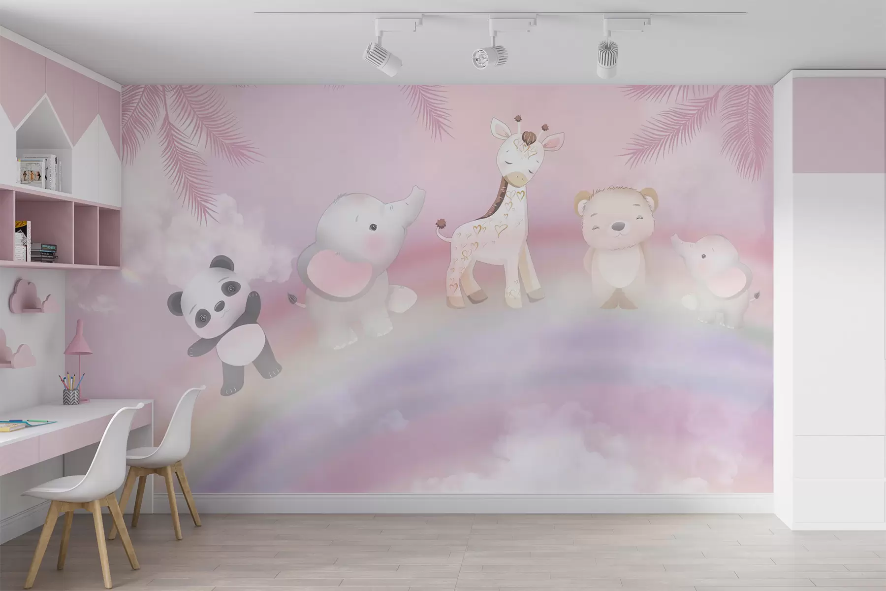 wall murals Animals on the rainbow u95382