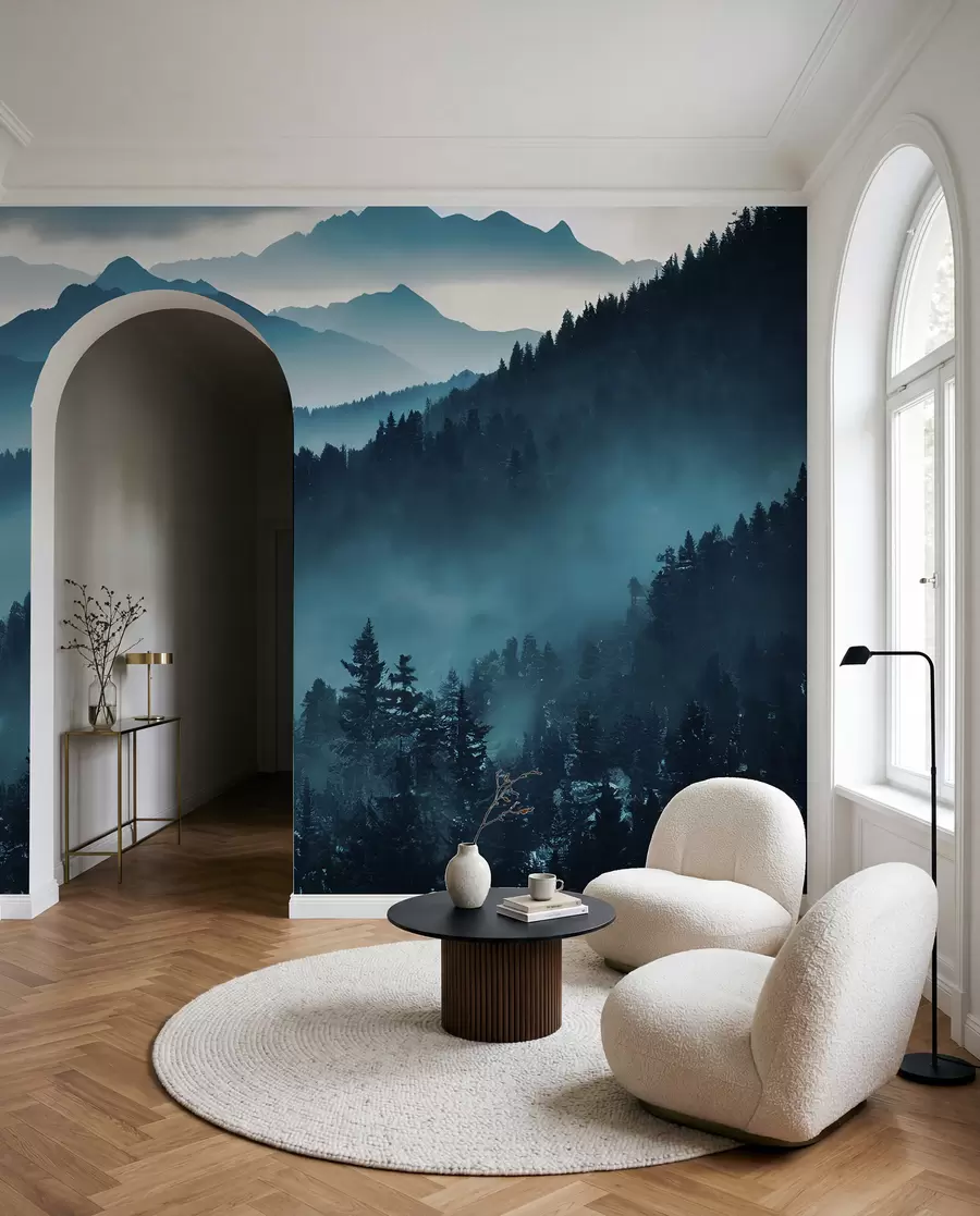 wall murals Mountain landscape blue world u96041