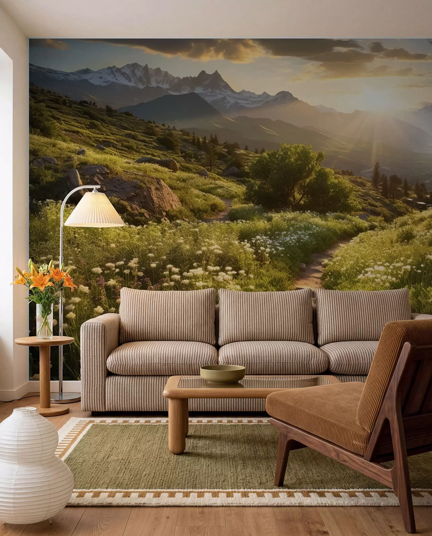 wall murals Alpine Meadow at Sunset u96209