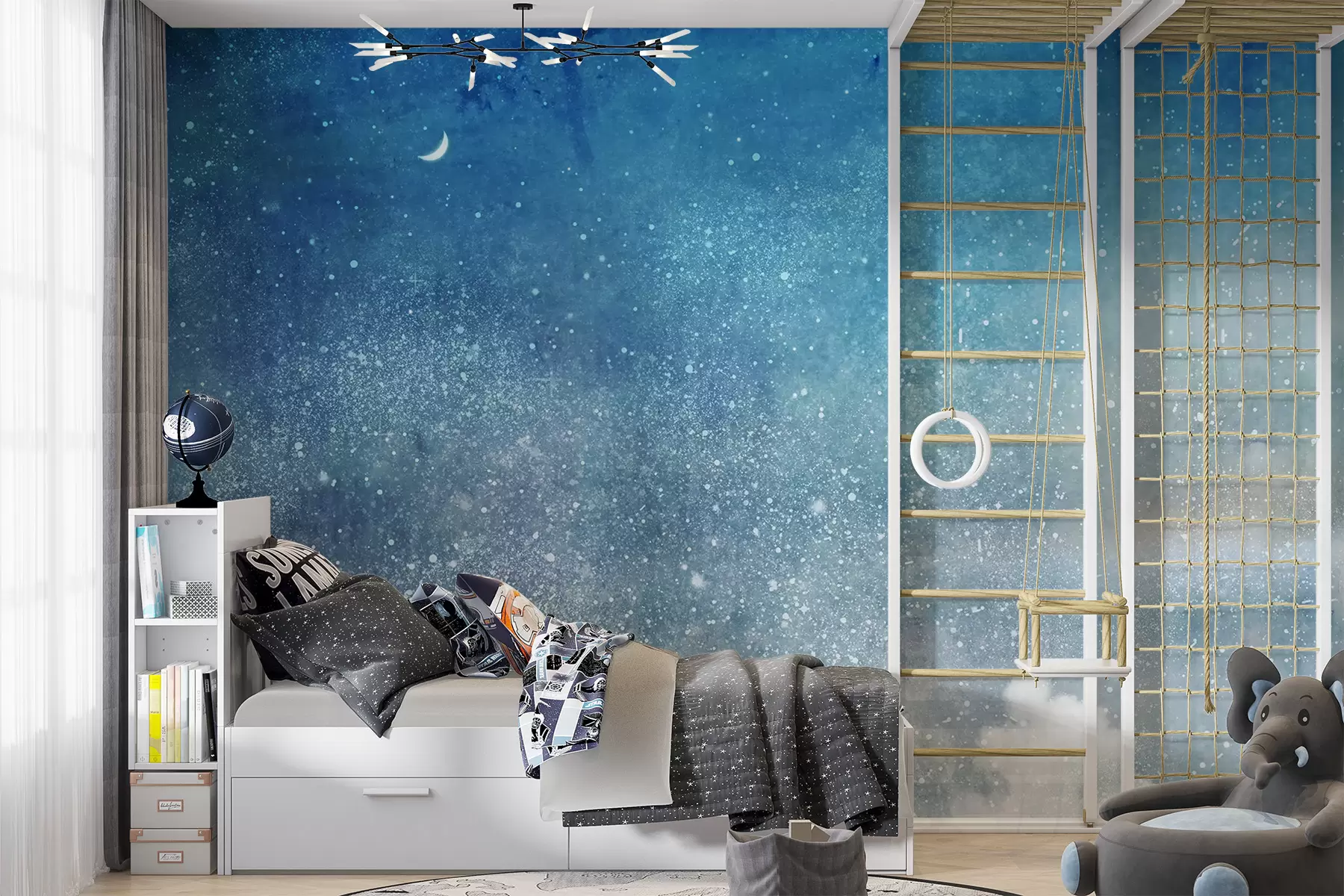 wall murals Clouds and starry sky u12672
